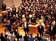 Bennett during the bows at the 140th Anniversary Concert