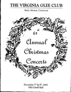 Christmas program, front cover