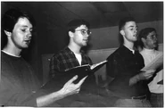1993-corks-rehearsal.jpeg (138 KB) J. Craig Fennell, Nathan Moore, Jim Holmberg, and Paul Stancil in rehearsal, 1993 Corks and Curls