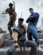 Brad, Akira and Goh in VF4E Poster