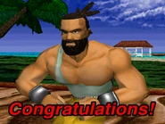 Virtua Fighter 2 alternate congratulations screen