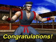 Virtua Fighter 2 congratulations screen