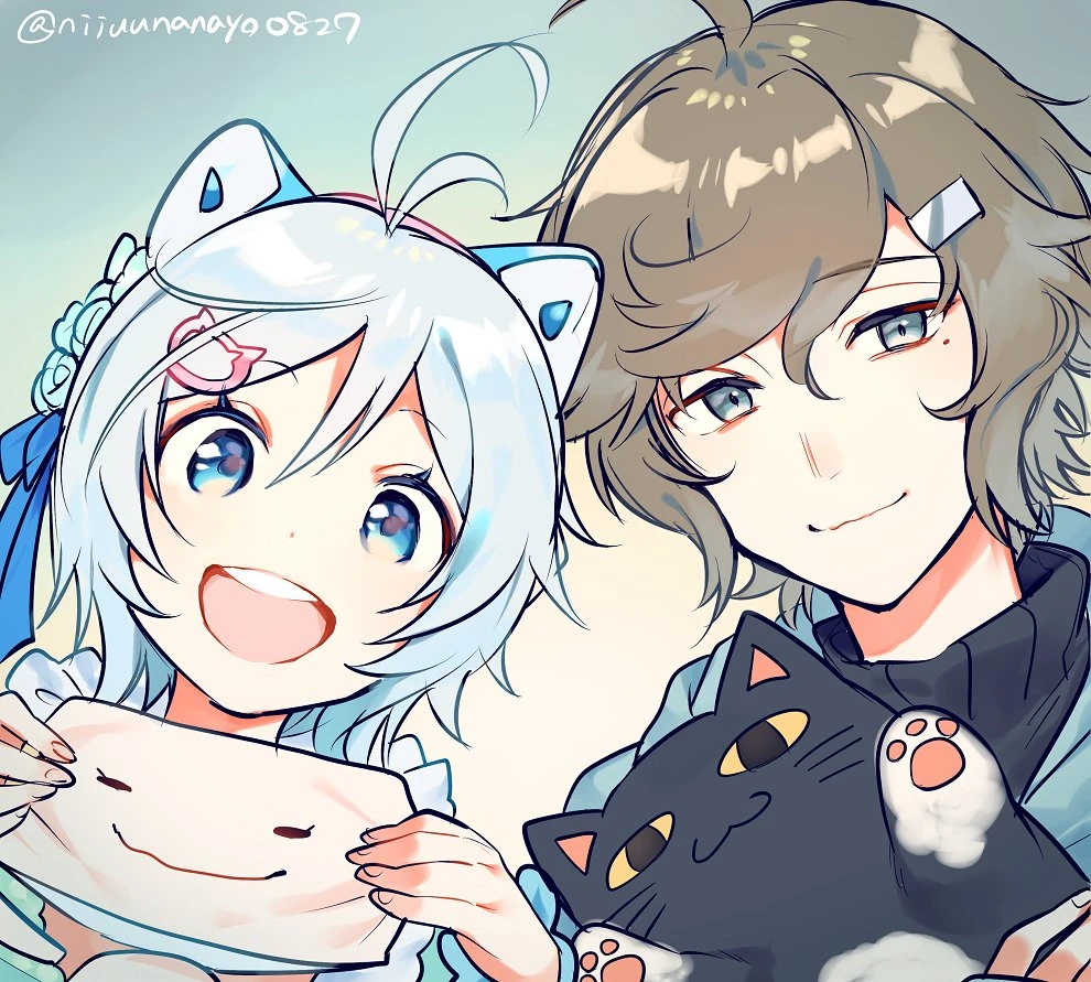 Siro and [[Kanae]] by [https://twitter.com/nijuunanayo0827/status/993885185530712064 Ninahachi]