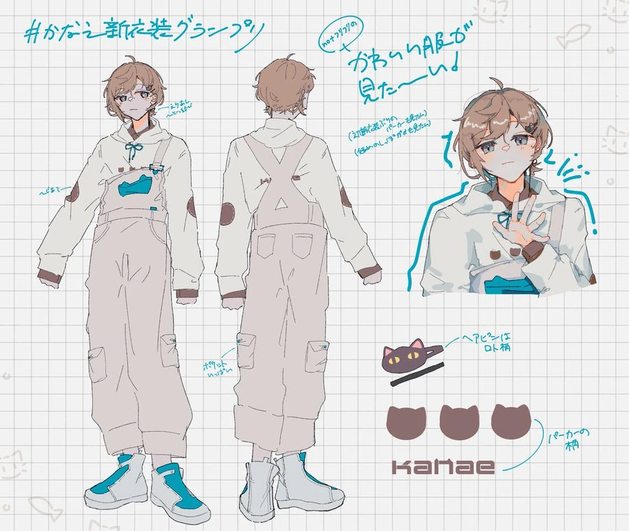Hoodie x Overalls Outfit Concept Design by Harumaki