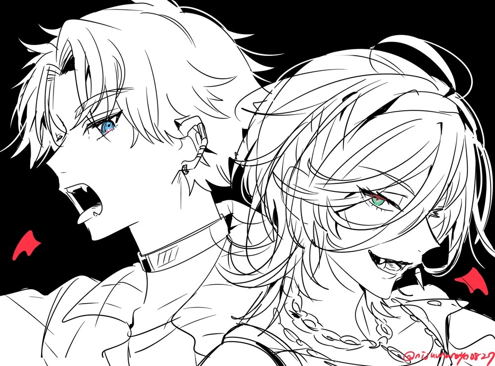 Kitami Yusei and Sakaki Ness<br>by Ninahachi