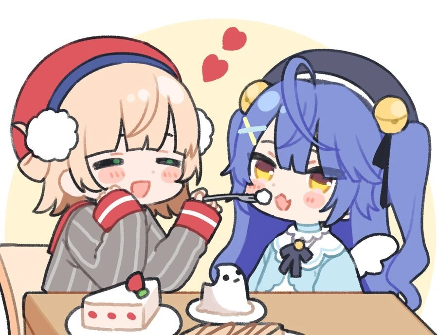 Shigure Ui and Amamiya Kokoro