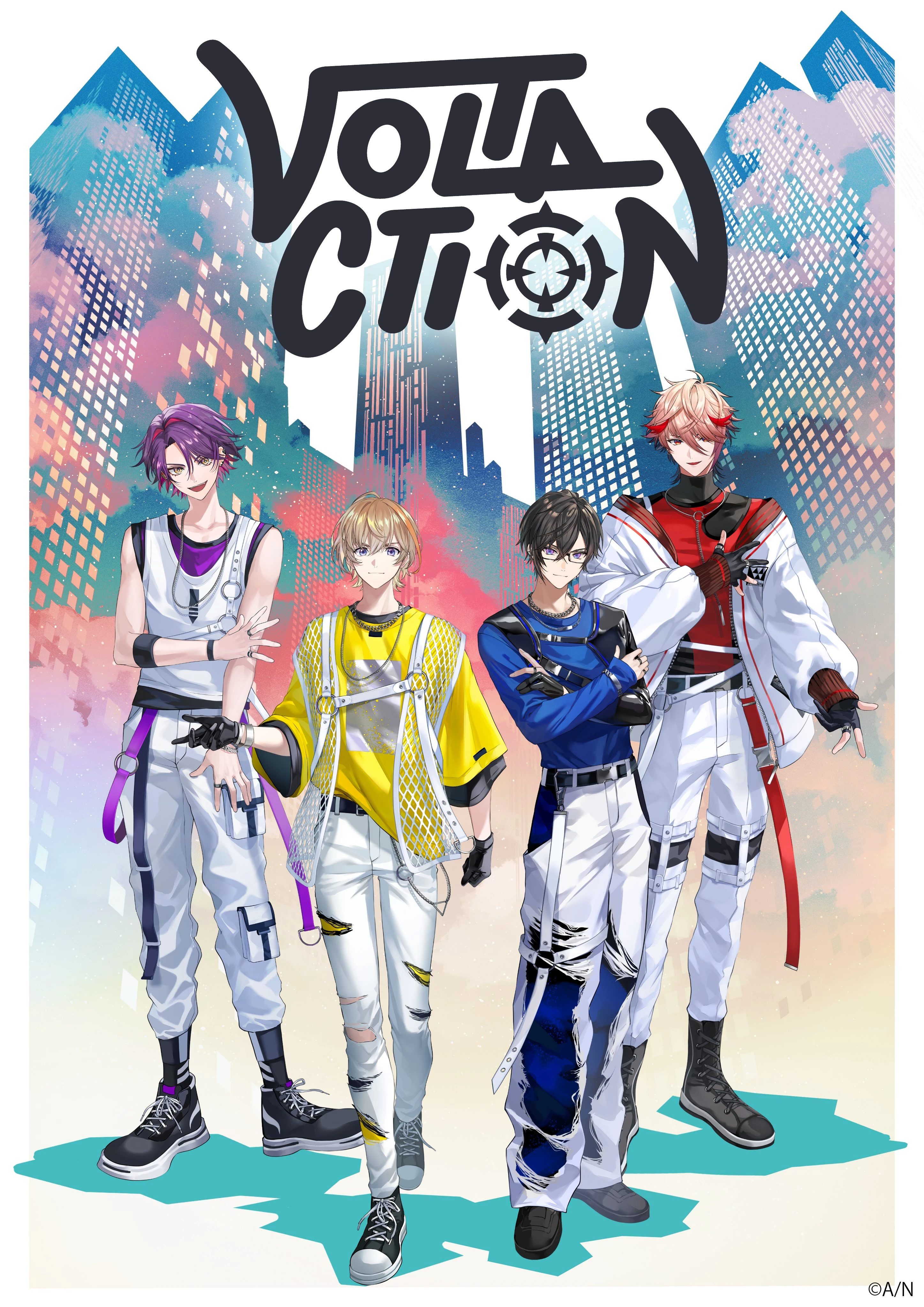 VOLTACTION 1st Mini Album "Action!!!!!!!!!!!!" Main Visual Illustration by Komichi Sako