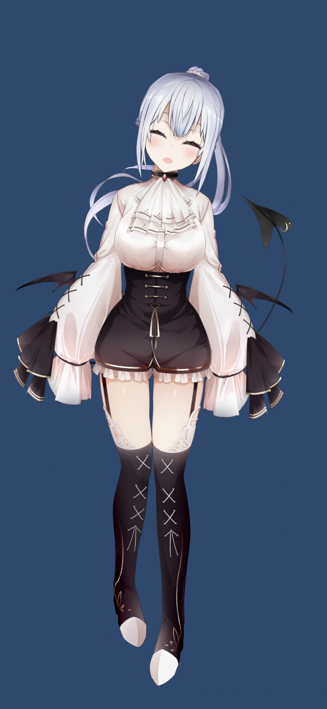 Devil Outfit With Ponytail