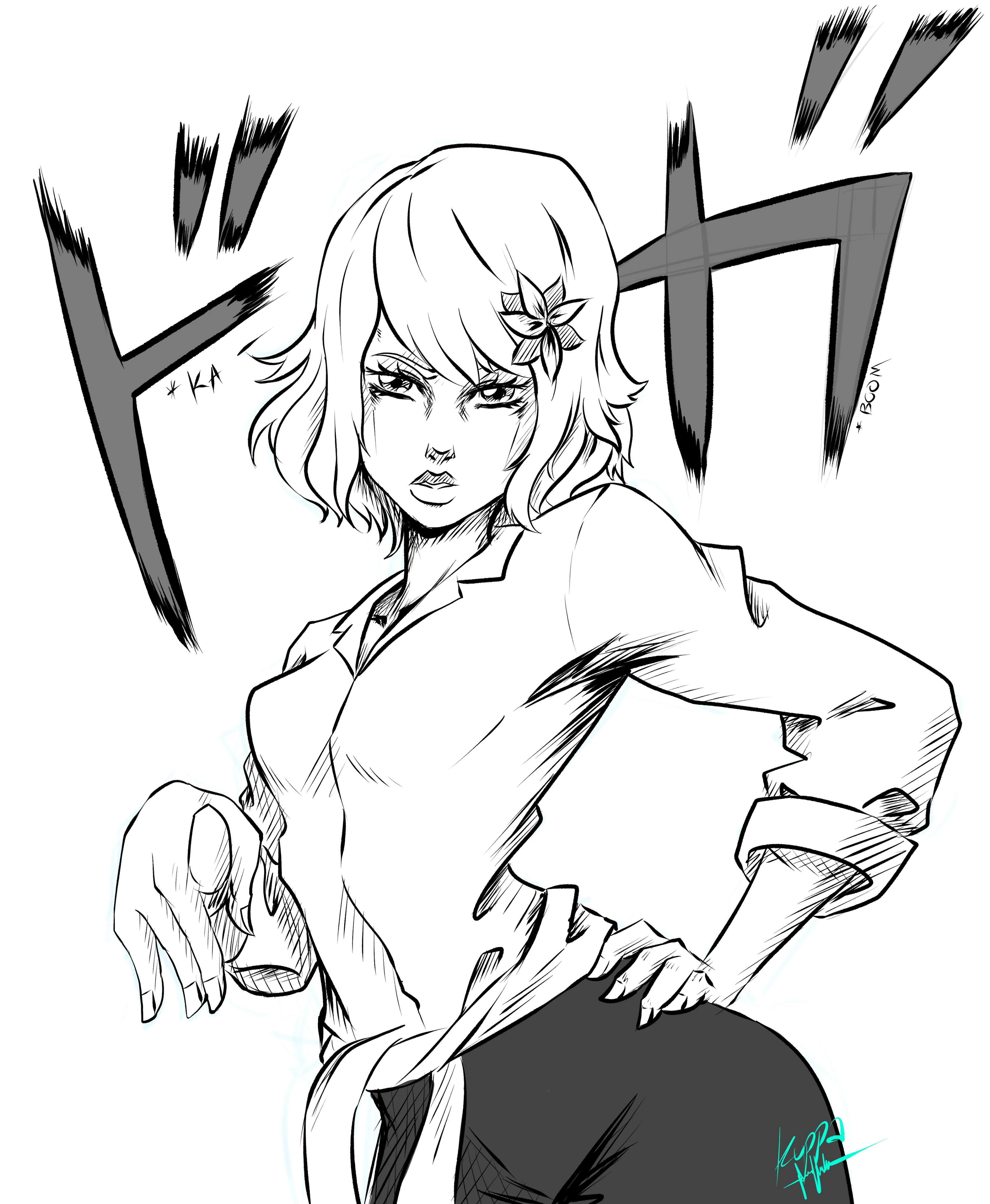 Lilybelle in the style of JoJo<br>(by Kuppa-san)