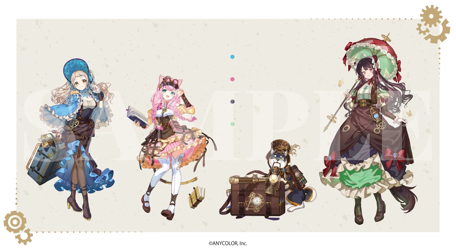 NIJISANJI x Animate Cafe "Crystal Clockwork" Illustration<br>by KANOSE