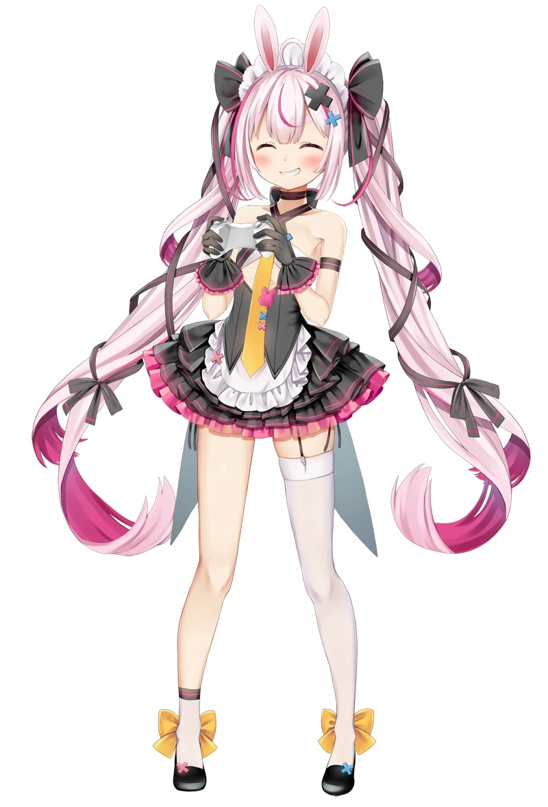 Full Body With Ribbons and Gaming Controller