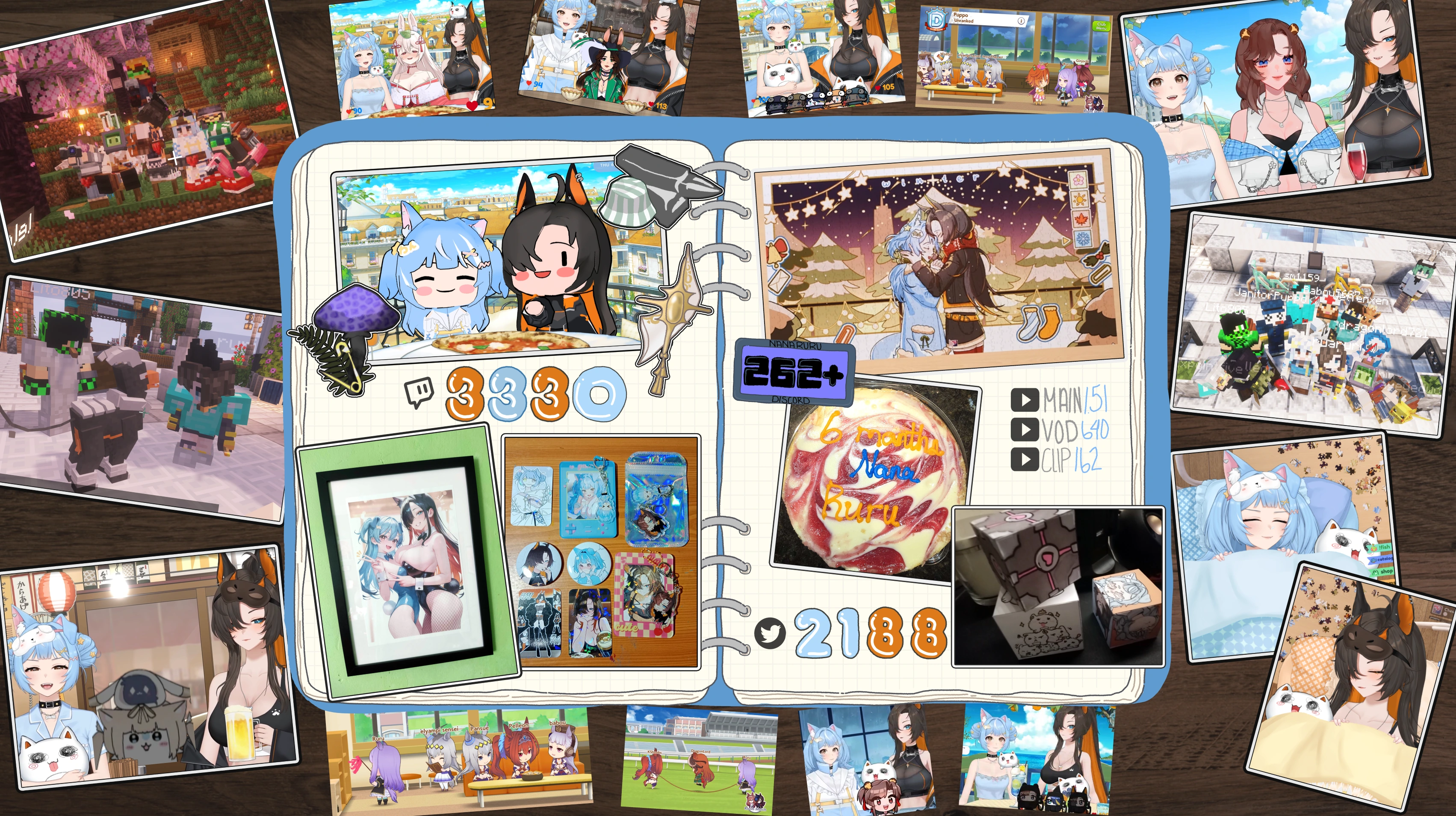 Nana and ruru Scrap book Sixth Month by Nana