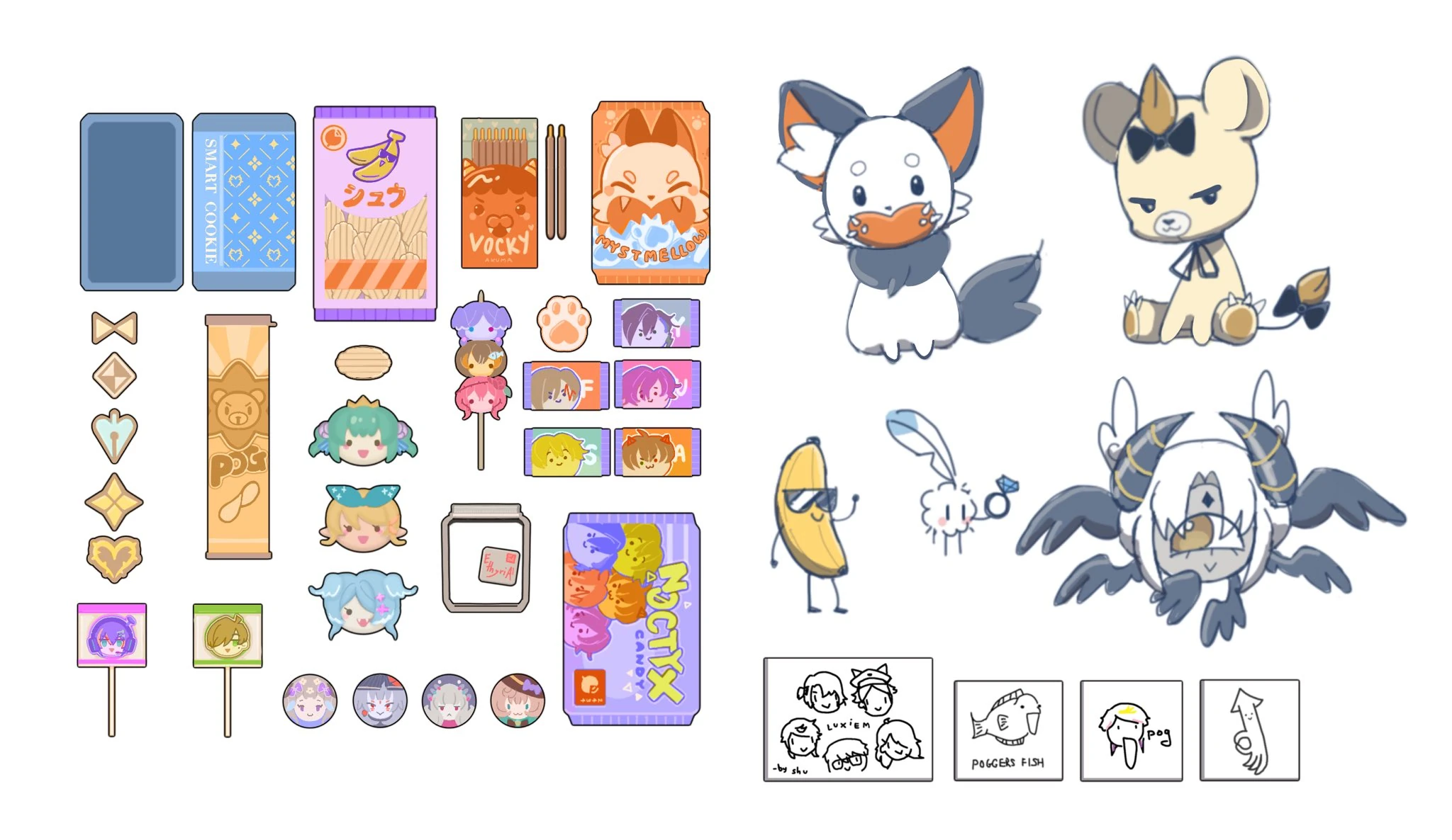 Hope in the Dark but Lofi Easter Egg Props and Mascot Design<br>by Zemyata