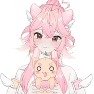 Mel holding a Blossom