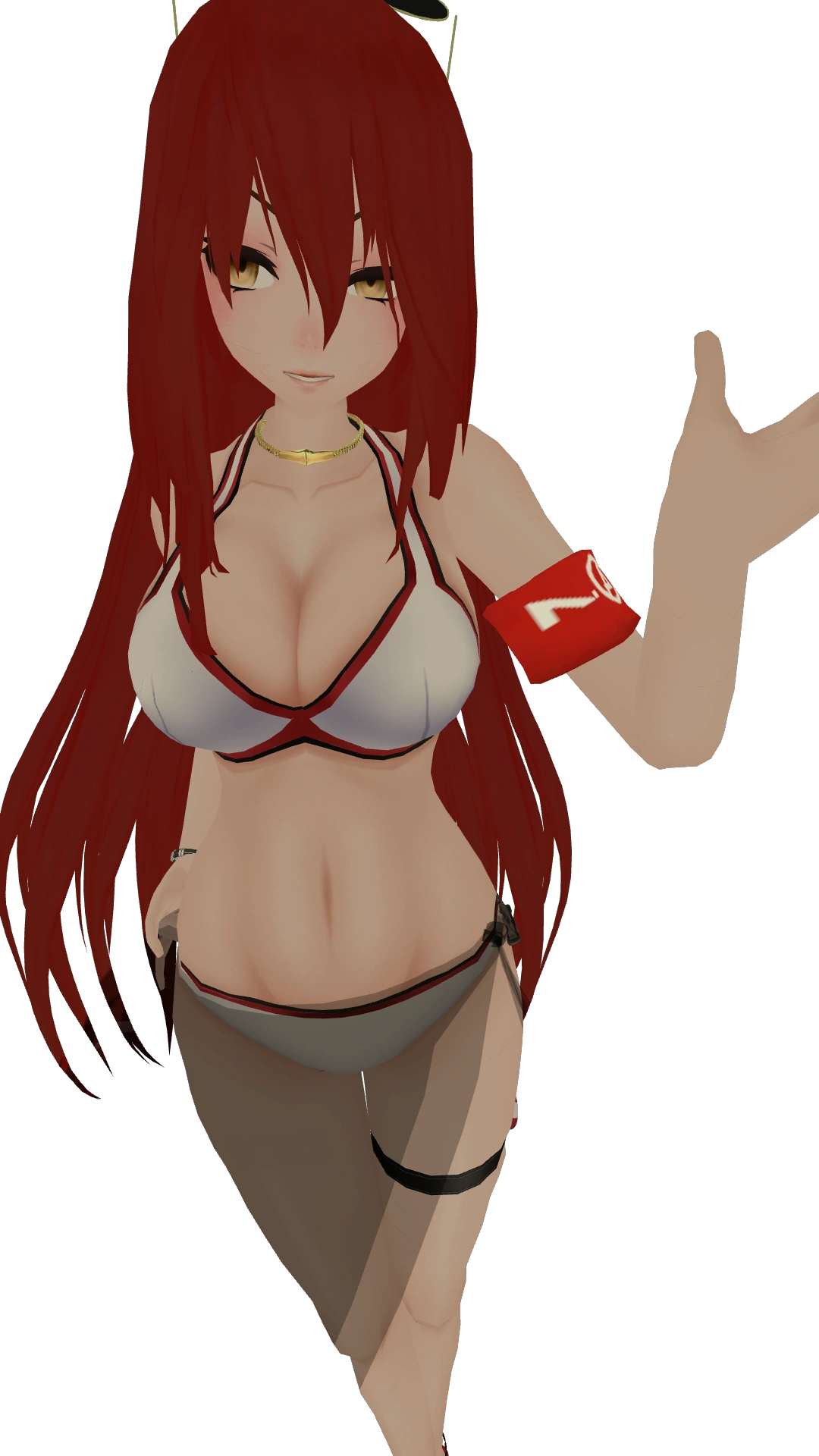 Zentreya's white bikini avatar