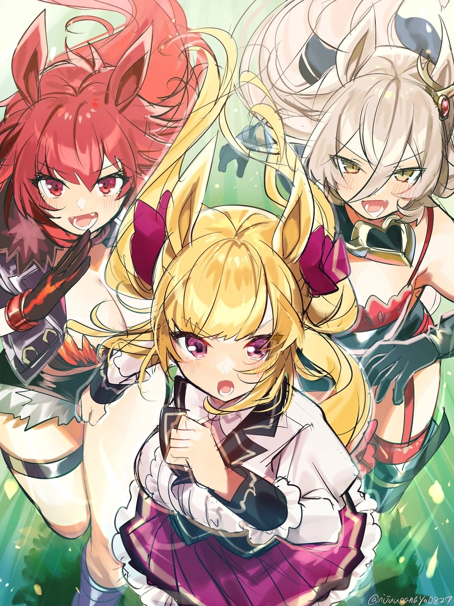 Dola, Nui Sociere, and Takamiya Rion<br>by Ninahachi