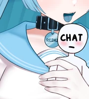 Reimi 'licking' her chat.