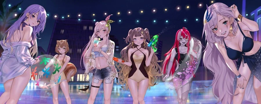 HoloID Pool Party Illustration<br>by Hieh