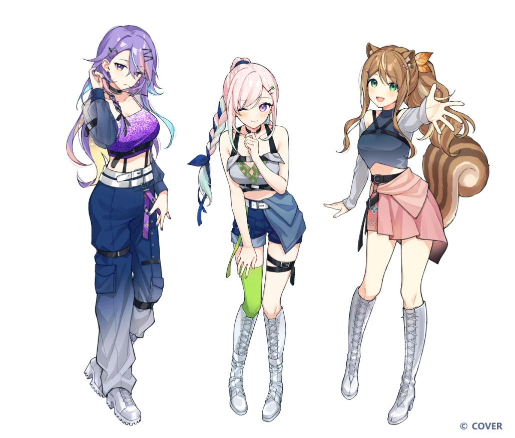 hololive Indonesia 5th Anniversary Chromatic Future Key Visual by Puunyan