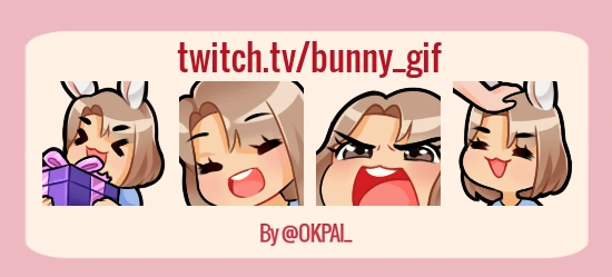 Bunny GIF Emotes 8 by okpai