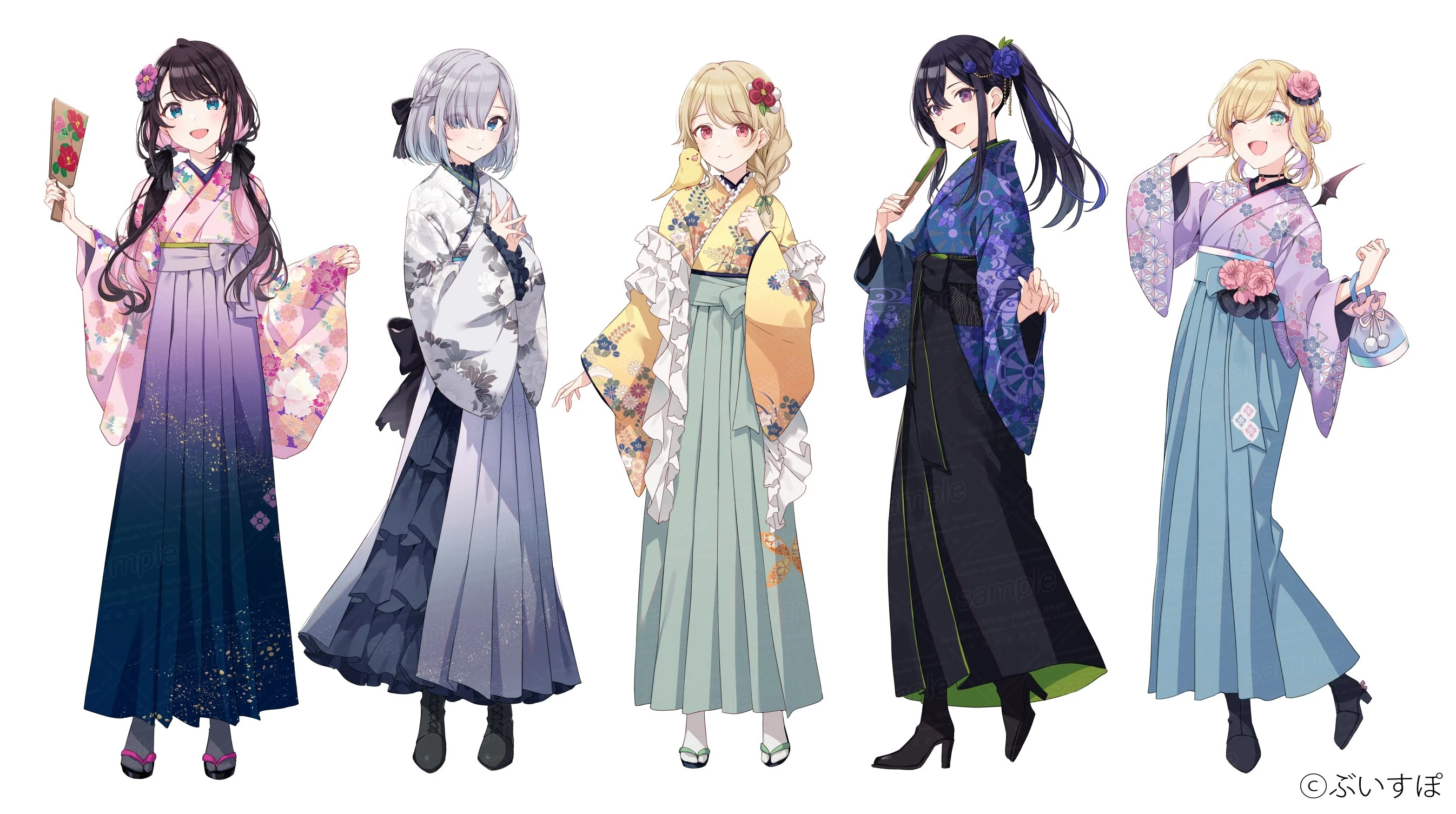 VSPO! Happy New Year 2024 Illustration<br>by [https://x.com/ttomarii/status/1784564758546653306 Umenoshii]