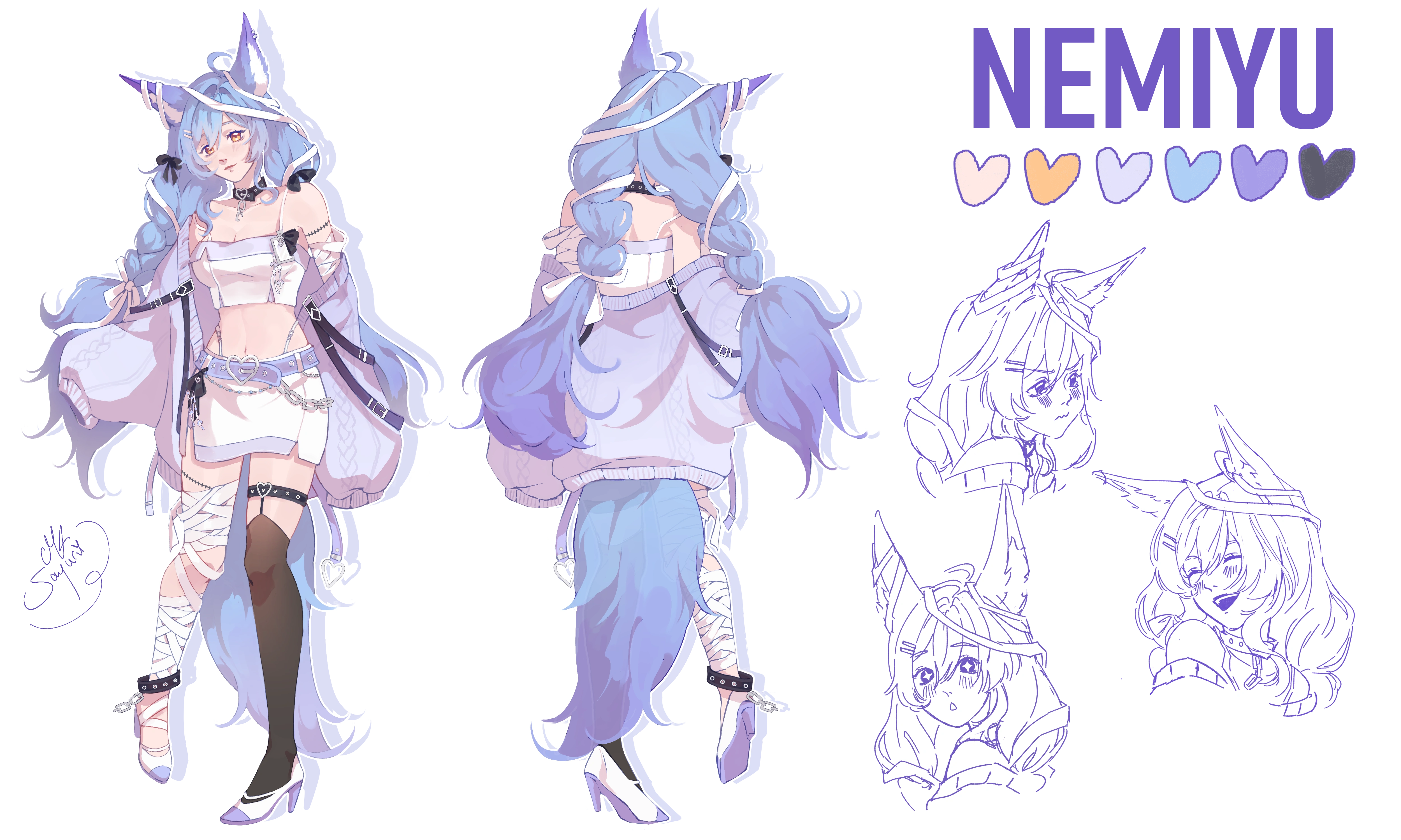 Nemiyu Reference Sheet by MA Sayurii - Vgen