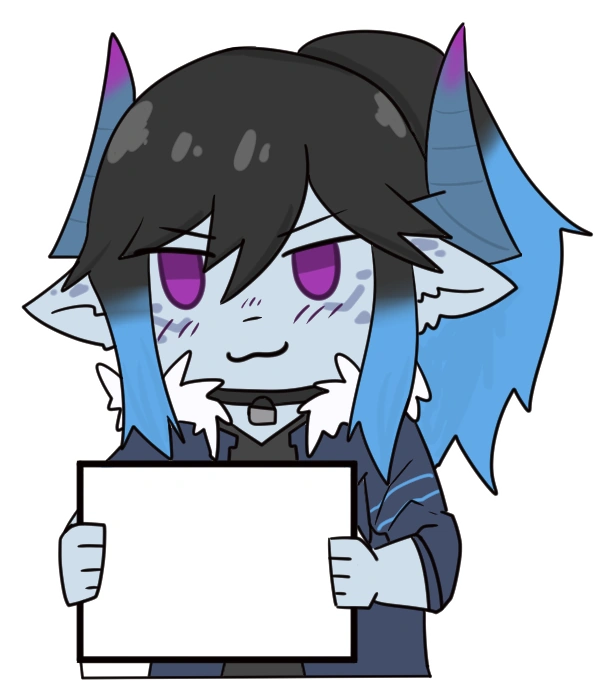 RipSkip with a sign<br>(by RipSkip)