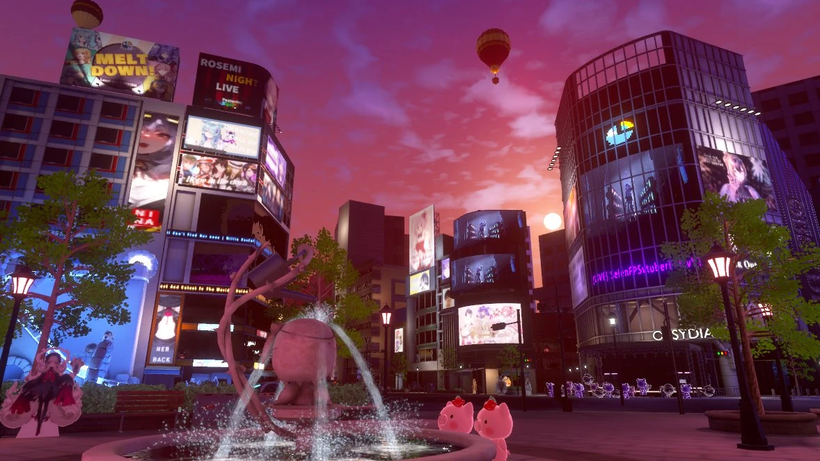 OBSYIDIA Crossing Map in VRChat (based on OBSYDIA's debut illustration)