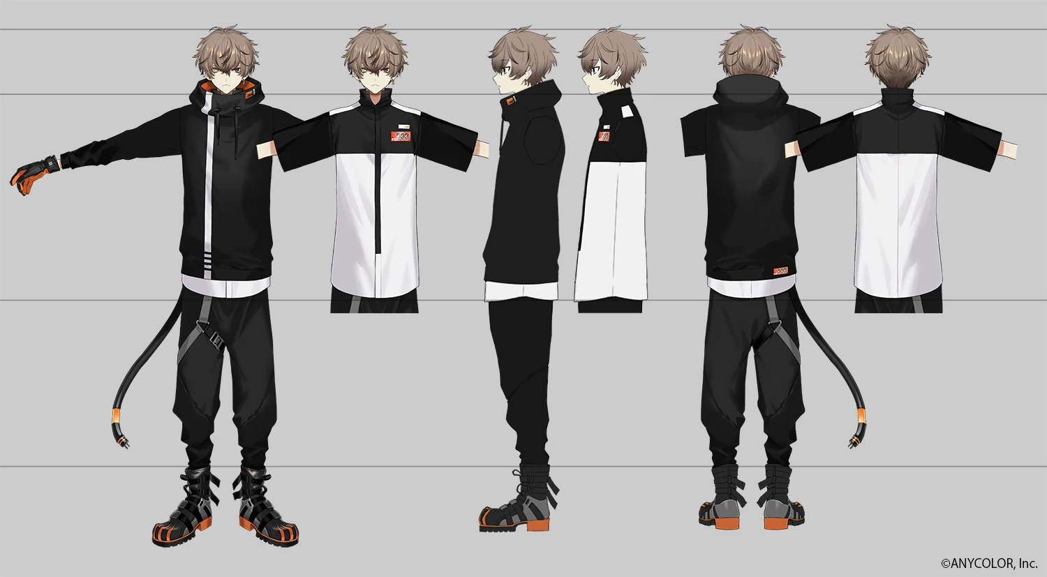 Reference Sheet (T-pose, No Jacket)