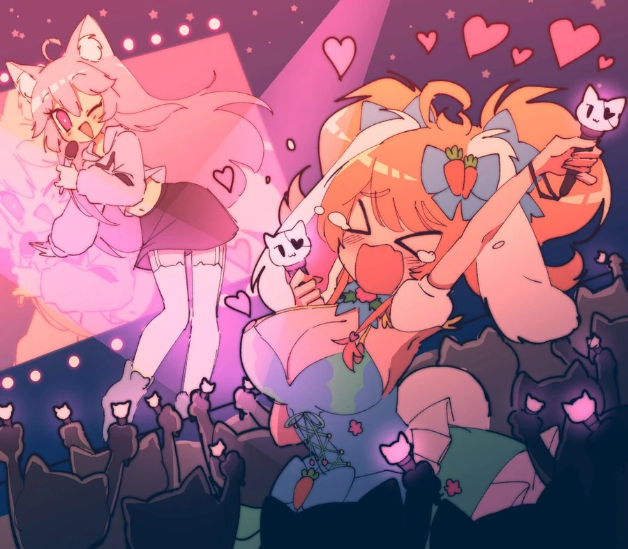 Bunny at Nyanners' concert By lyn made to celebrate Nyanners' first concert