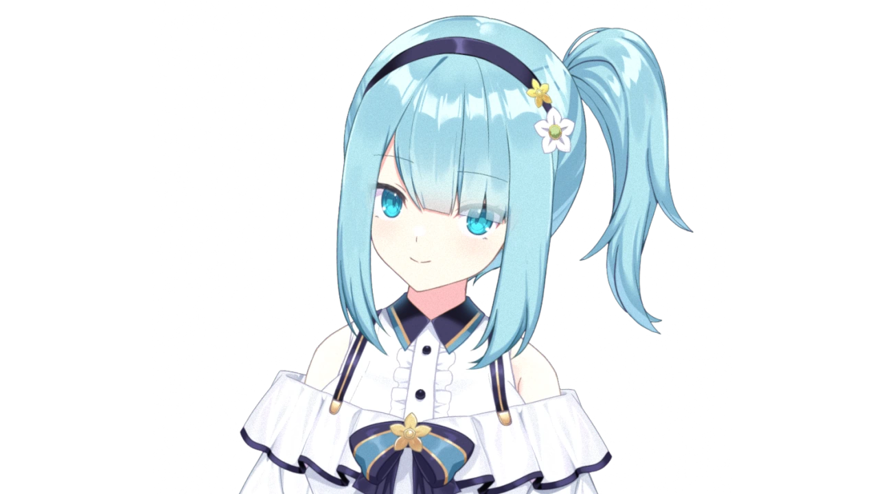 Hayate's 3.0 model with alternate hairstyle (side ponytail)