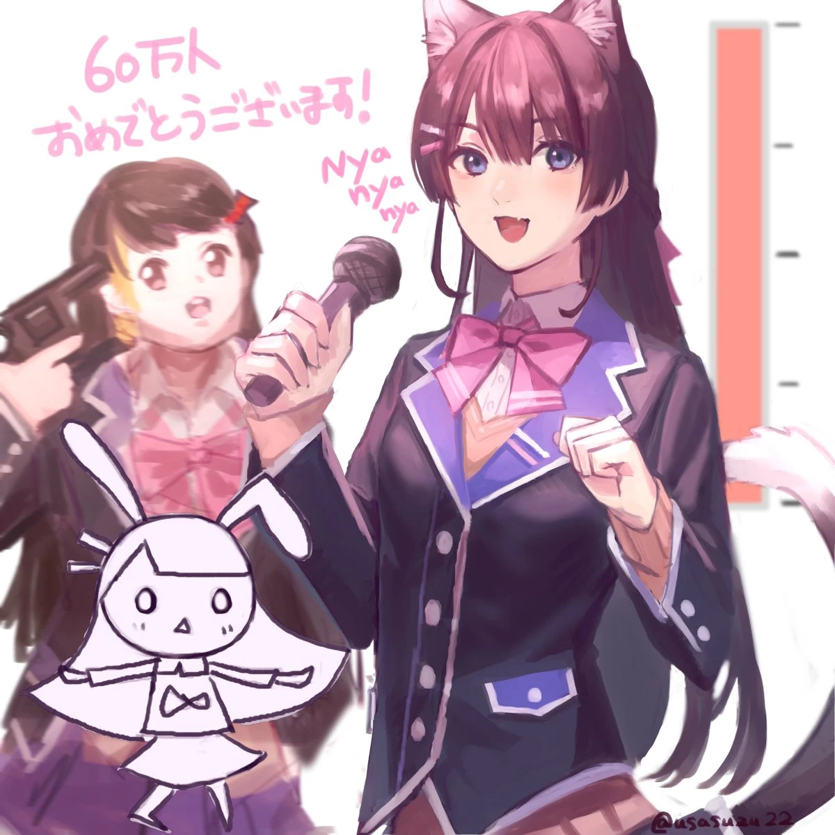 600,000 Subscribers Illustration<br>by usasuzu