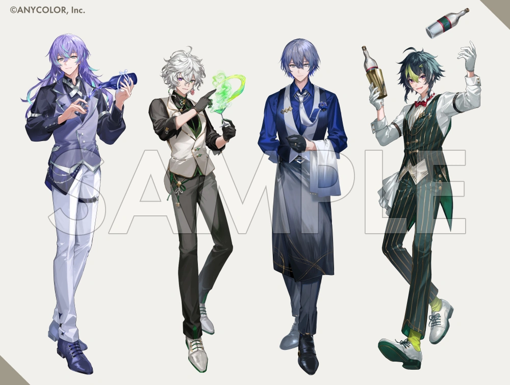 NIJISANJI × animate cafe Collaboration "HEROIC BAR" Group Illustration<br>by 501