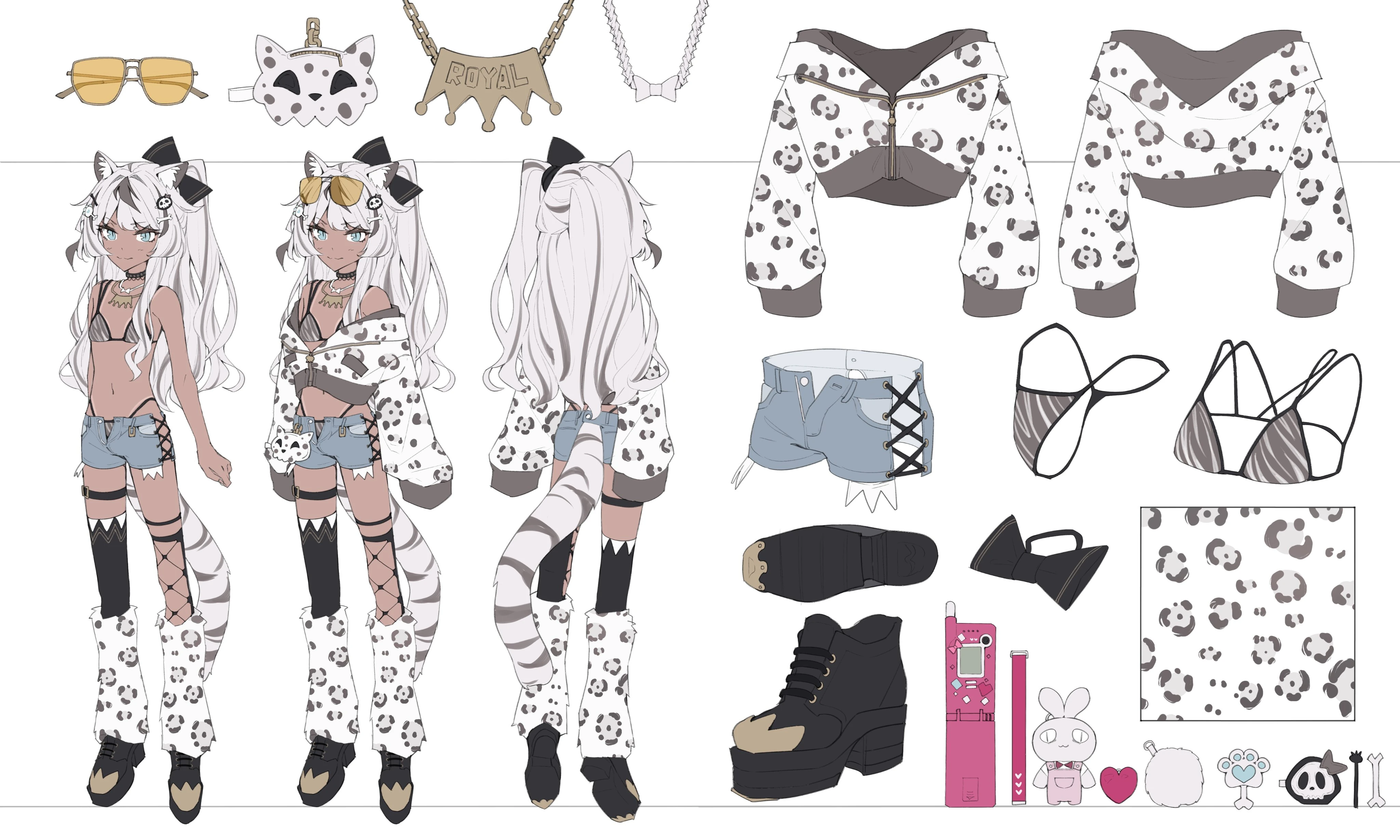Gyaru Punk Outfit Reference sheet by Kamamesigogo123