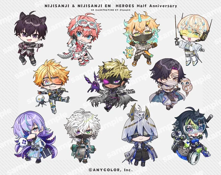 NIJISANJI & NIJISANJI EN HEROES Half Anniversary Illustration<br>by Tama
