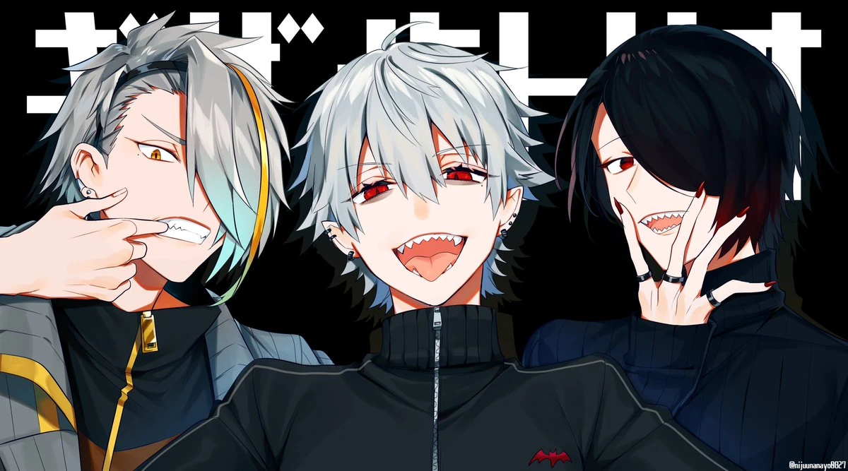 [https://www.youtube.com/channel/UCstBOFri42BL70MswRQG3uw Sui Kuchinashi], Utai Meika, and [[Kuzuha]]<br>by [https://twitter.com/nijuunanayo0827/status/1095686735223152640 Ninahachi]