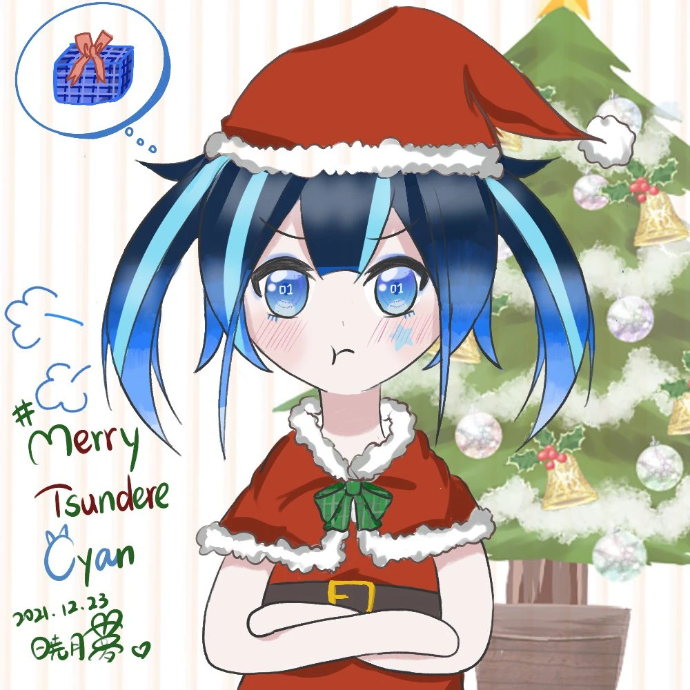 Tsundere Cyan by Akatsuki Yume @akatsukiyumerin