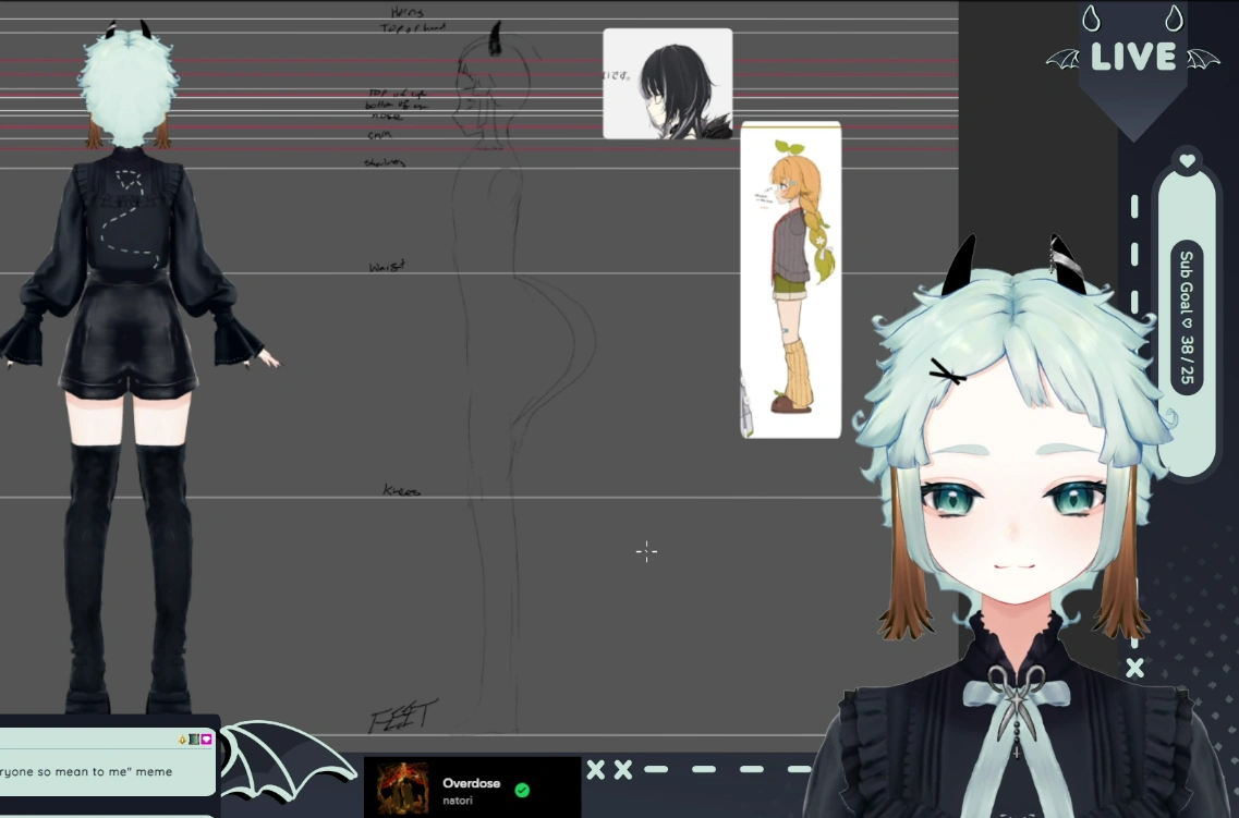 Chio's v2 model's back (Tail Embroidery)