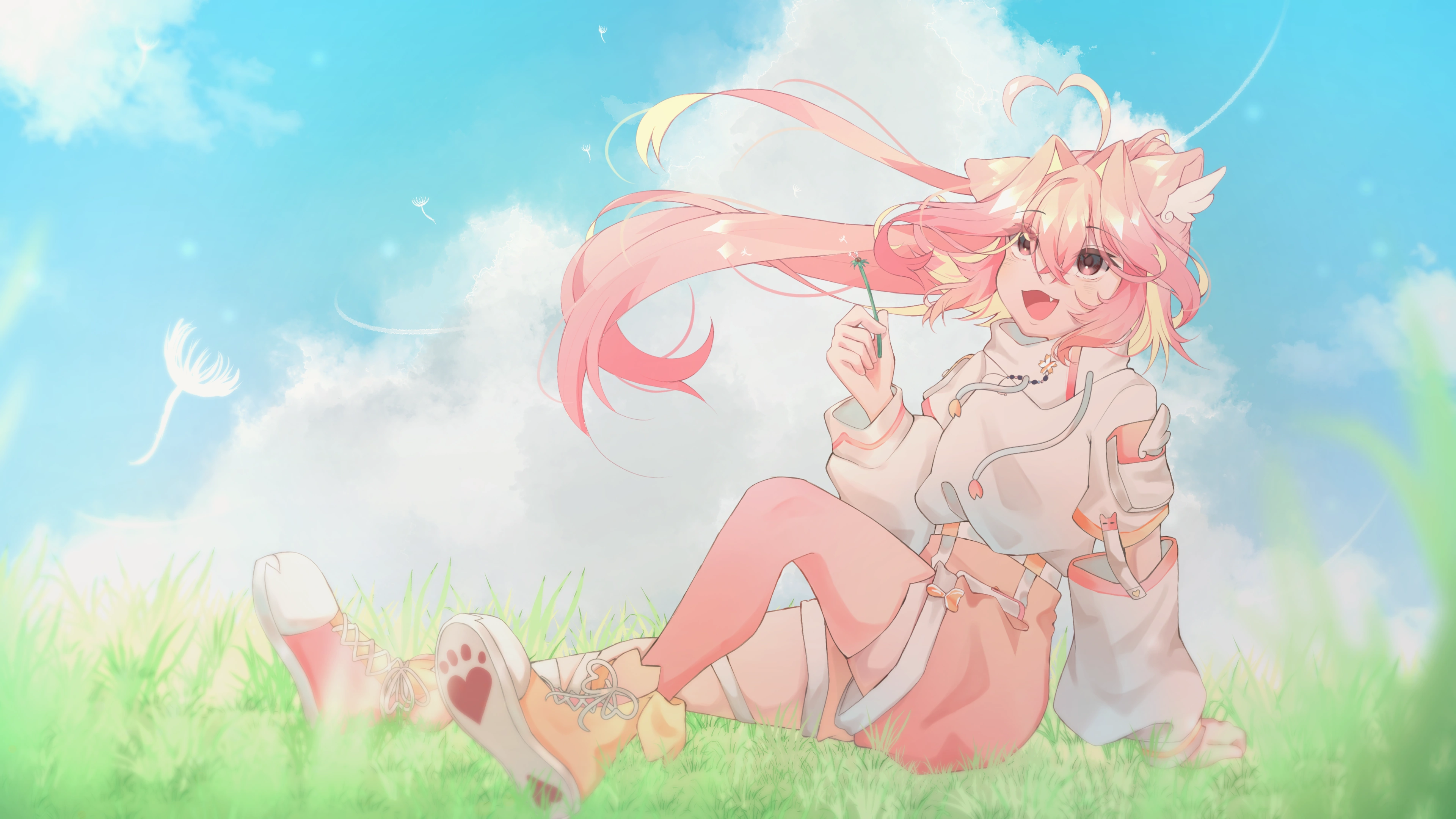 Mel in a grass field