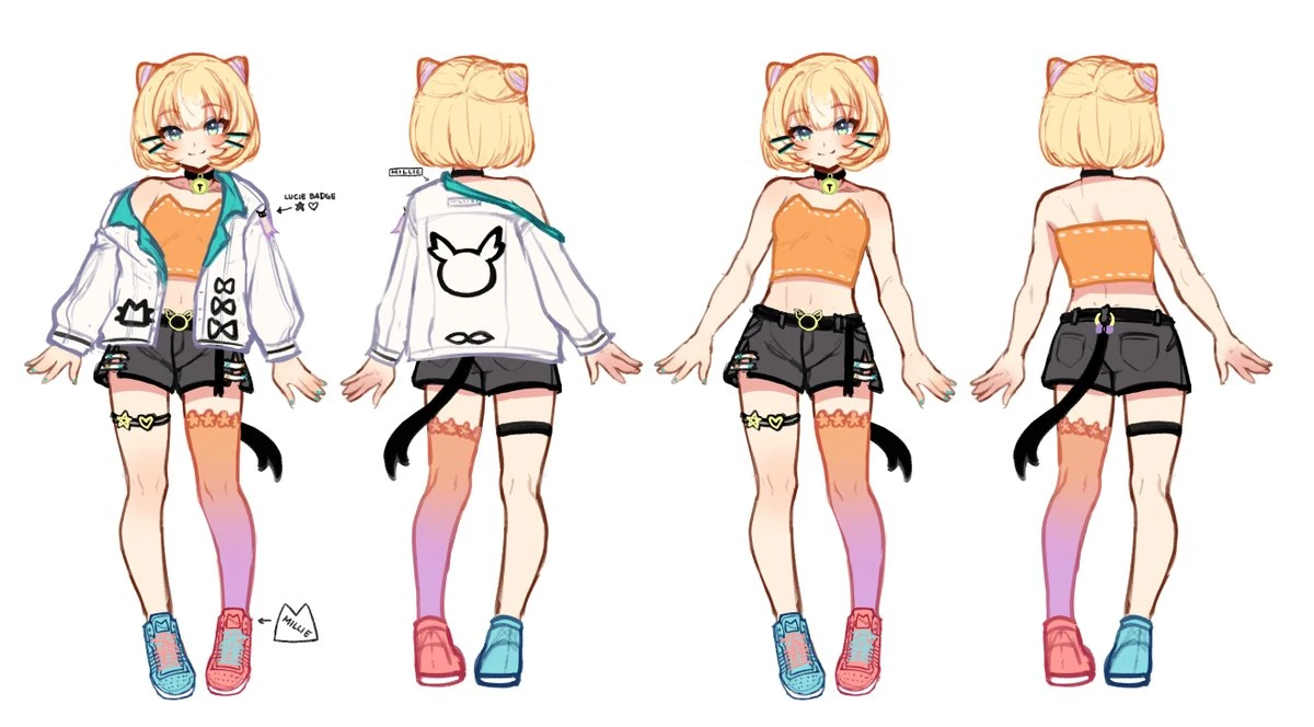 Setsuna Trip Outfit Reference Sheet<br>by Tema