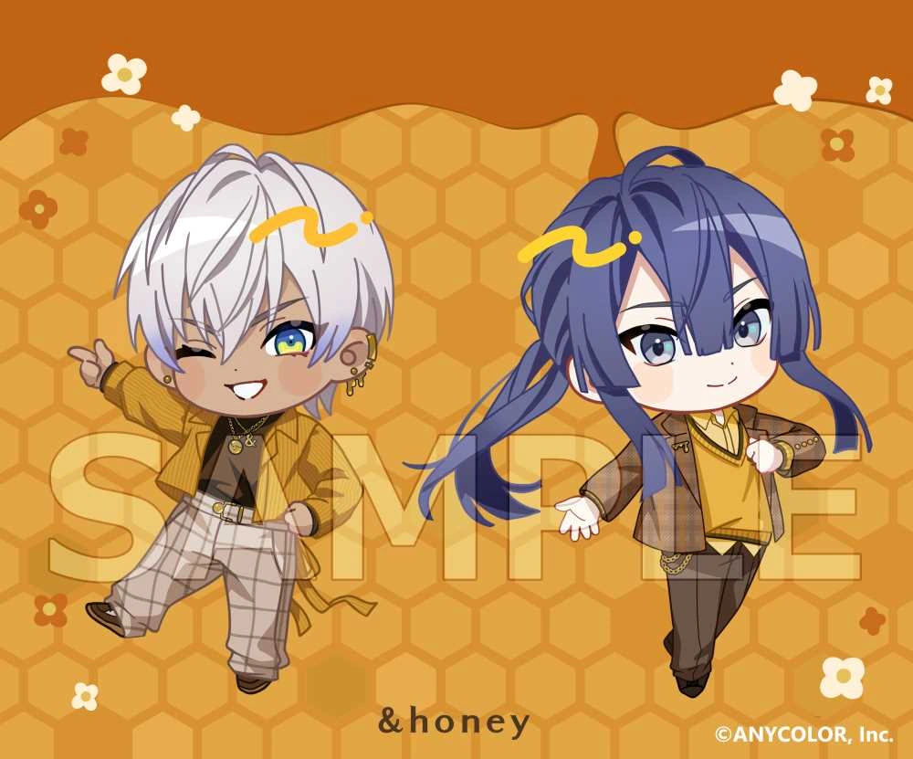 &honey x NIJISANJI Chibi Illustration by Mizu