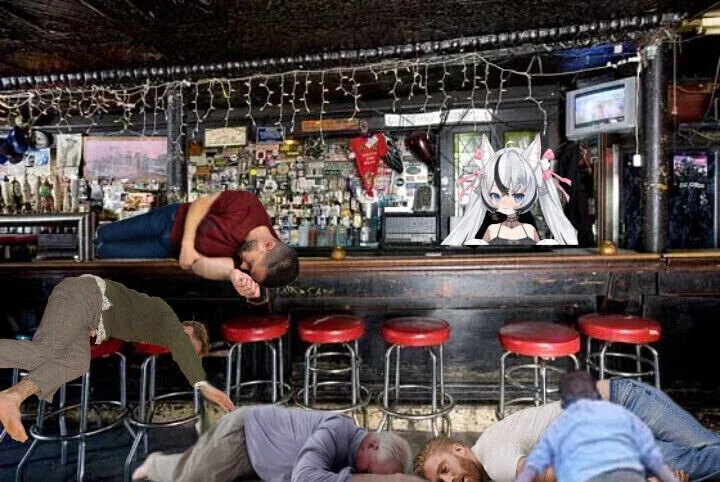 Maple after serving "drinks" to the nasty people