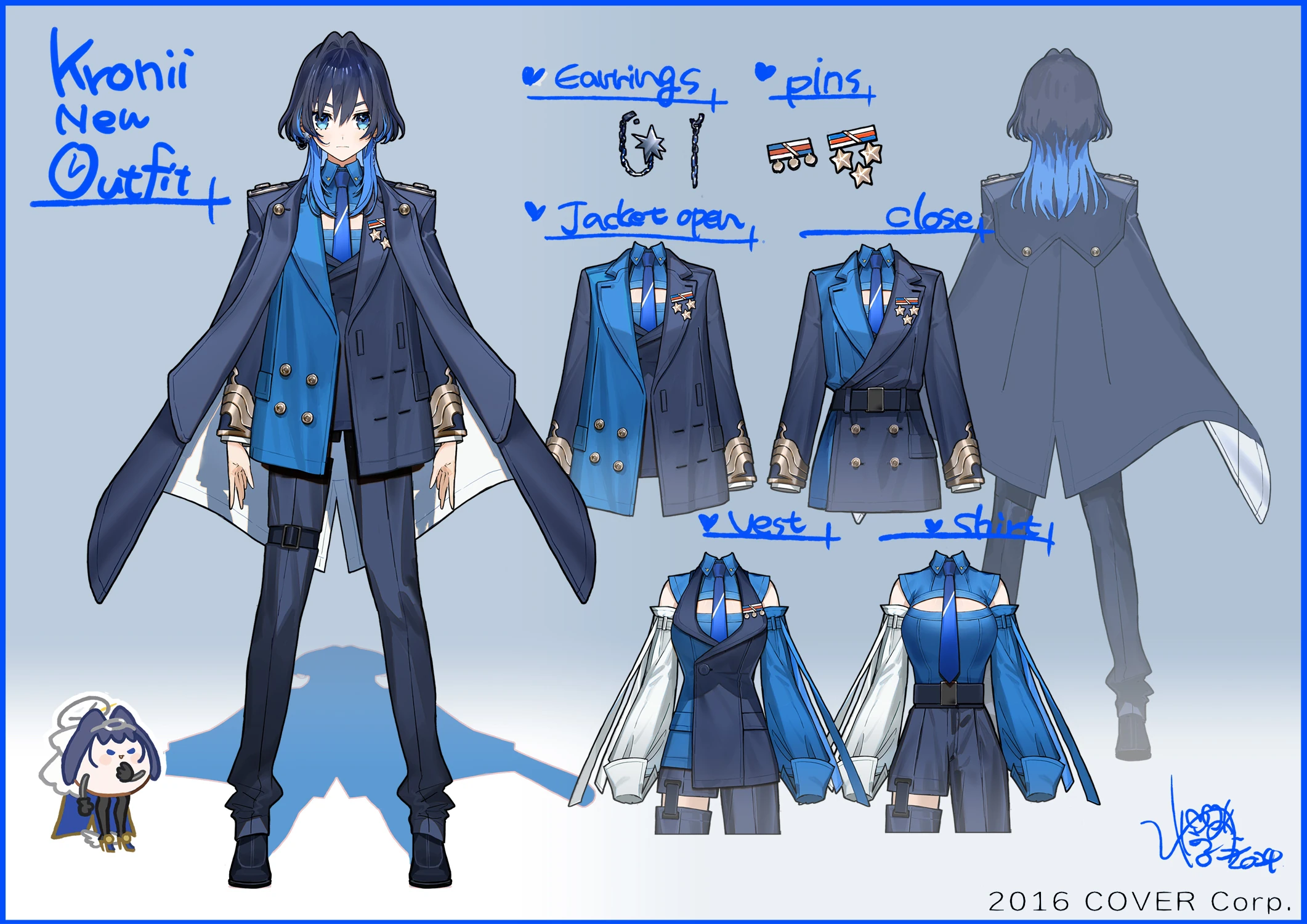 Fourth Costume Reference Sheet by WADARCO