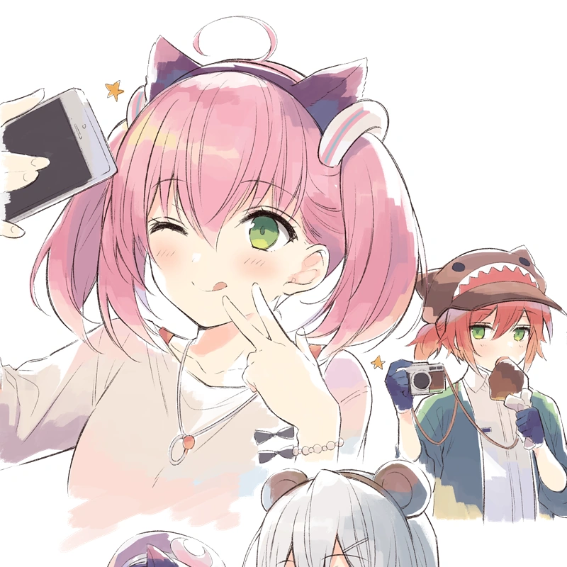 Sakuragi Miria and [[Aogiri High School|Ishikari Akari]]<br>by [https://twitter.com/necomi_info/status/1159684864909557762 necomi]