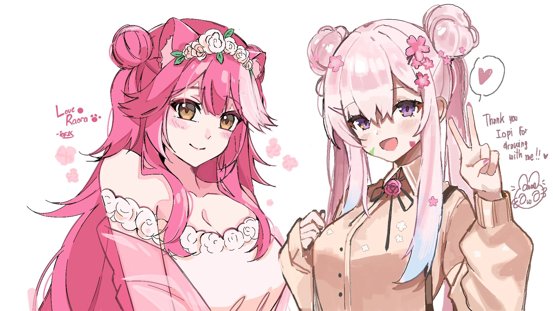 Senin Produktif collab drawing with Raora Panthera