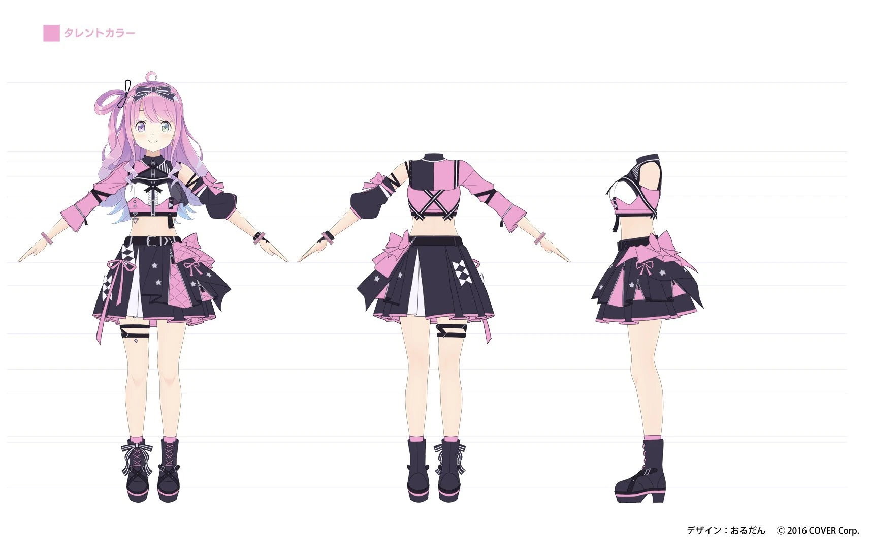 hololive 6th fes. Color Rise Harmony 3D Idol Costume Concept Illustration by Ordan