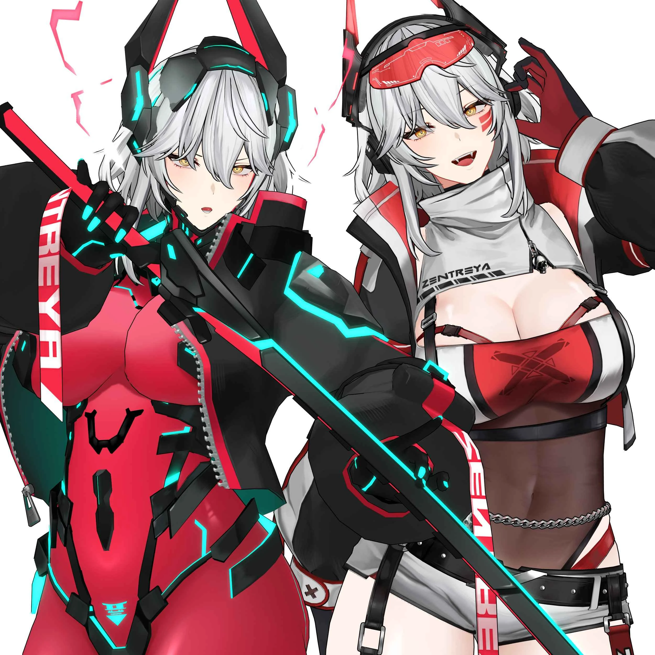 Cyber Zentreya 1.0 and 2.0 3D models by by jjnomu
