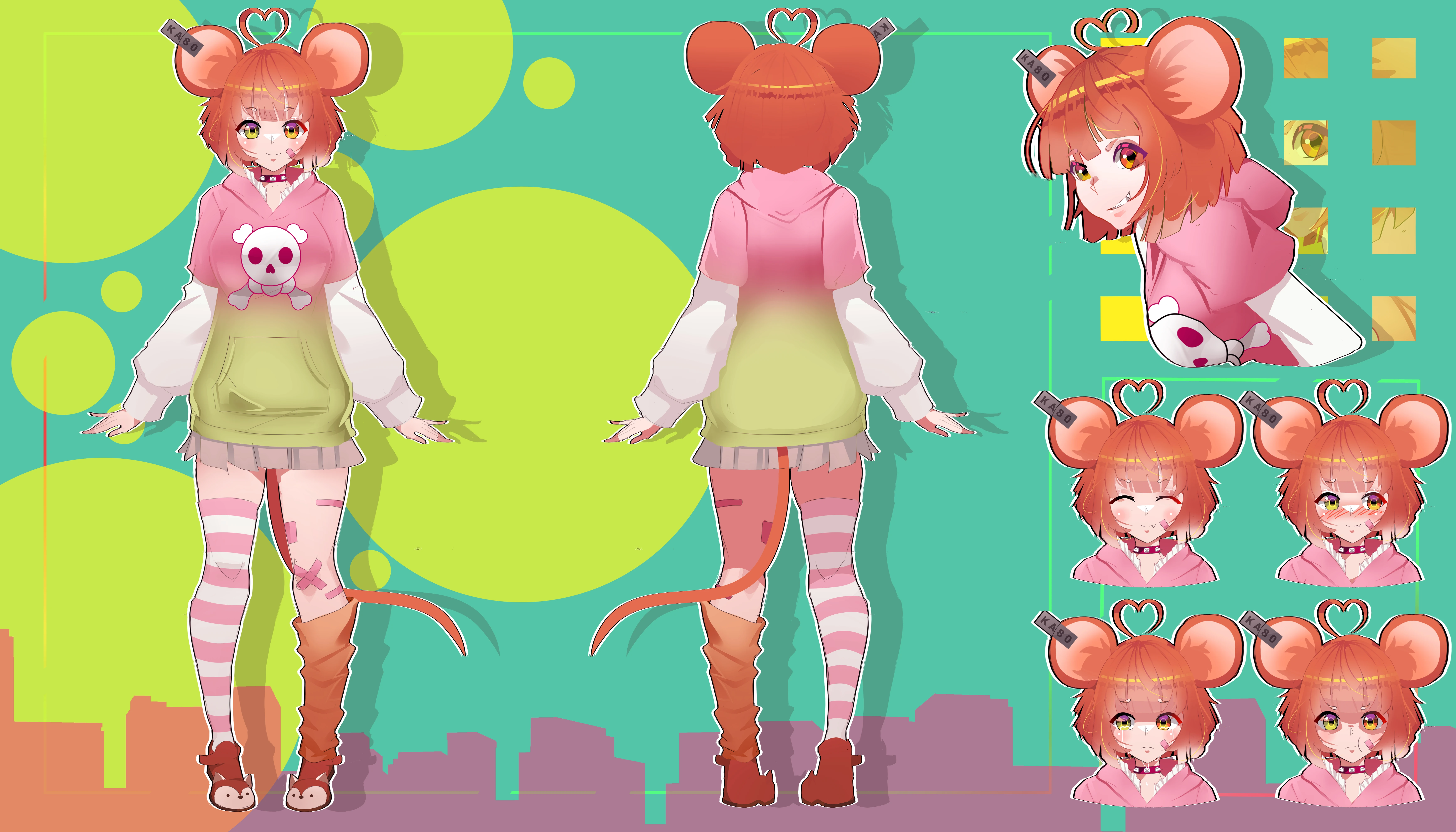 Old hoodie rat ref sheet