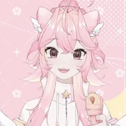 Mel pointing a gun at the viewer(s)