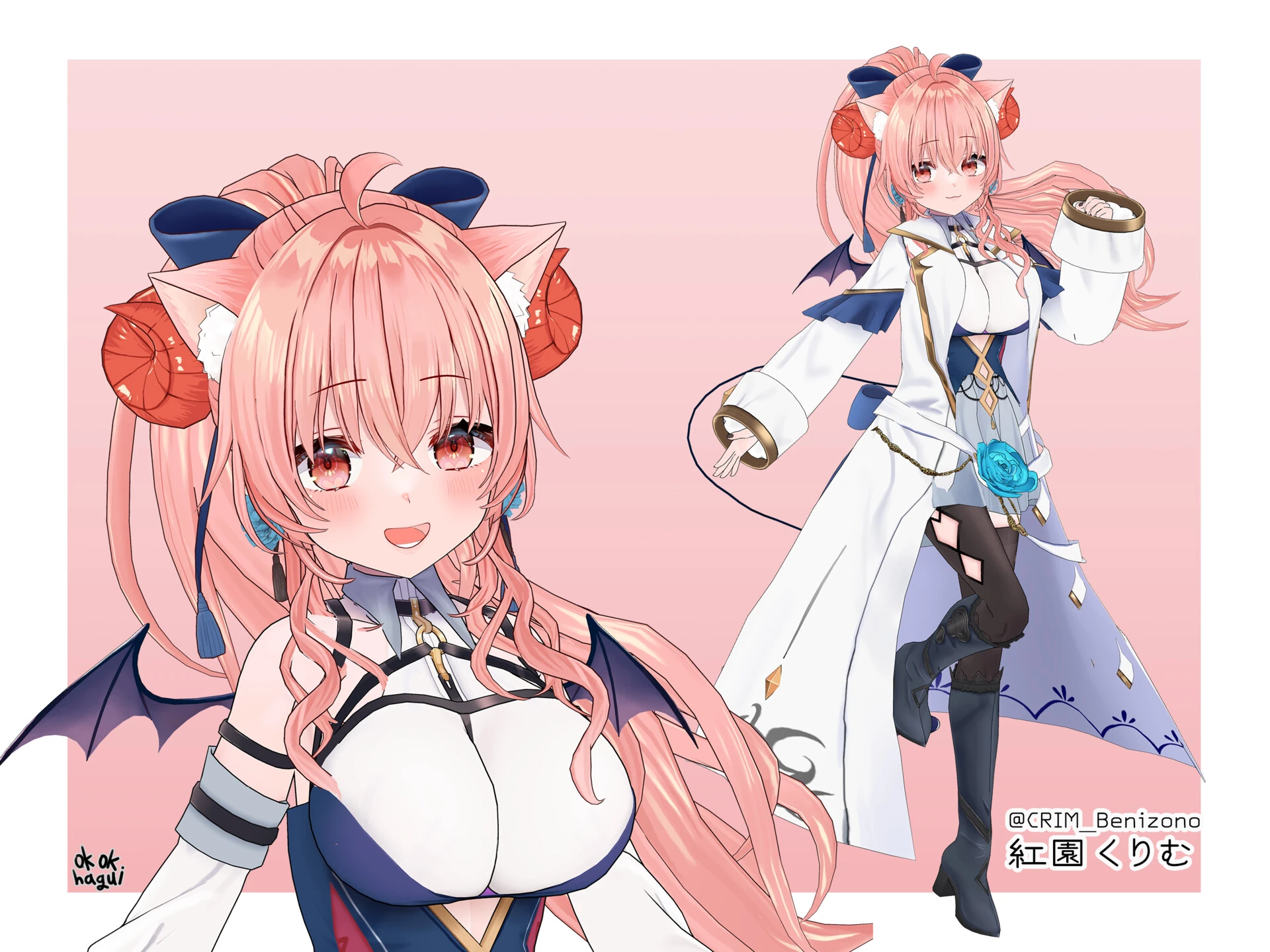 Model 2.0 2nd Outfit Illustration<br>by okok haguki